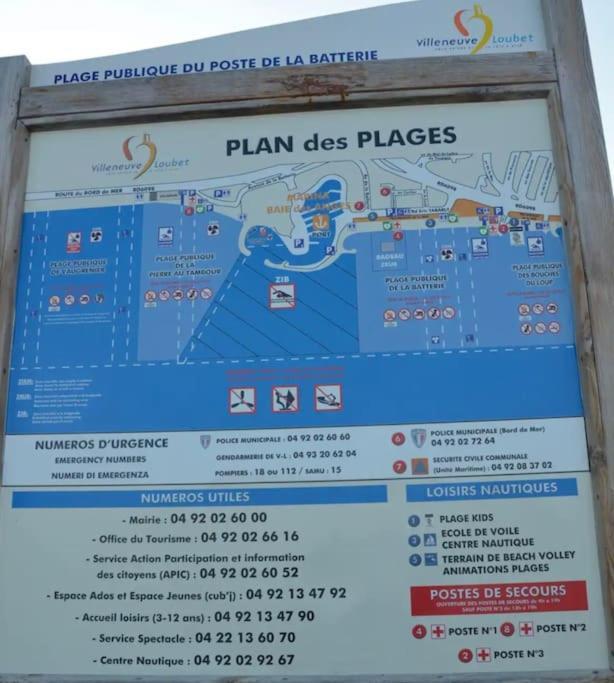 Studio A 2 Pas De La Plage Villeneuve-Loubet Esterno foto